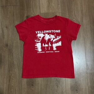 Brandy Melville Red Yellowstone Kids Tee